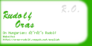 rudolf oras business card